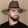 Brixton Alpha Square Sun Hat Brown Straw
