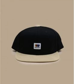Brixton Alton Snapback Black Tan Suede
