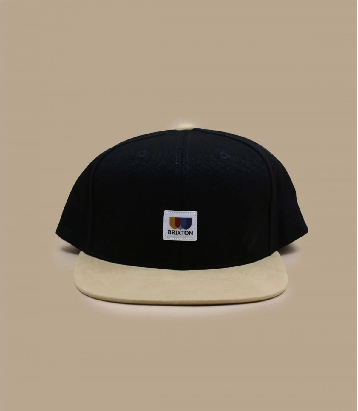 Brixton Alton Snapback Black Tan Suede 1 Brixton Alton Snapback Black Tan Suede