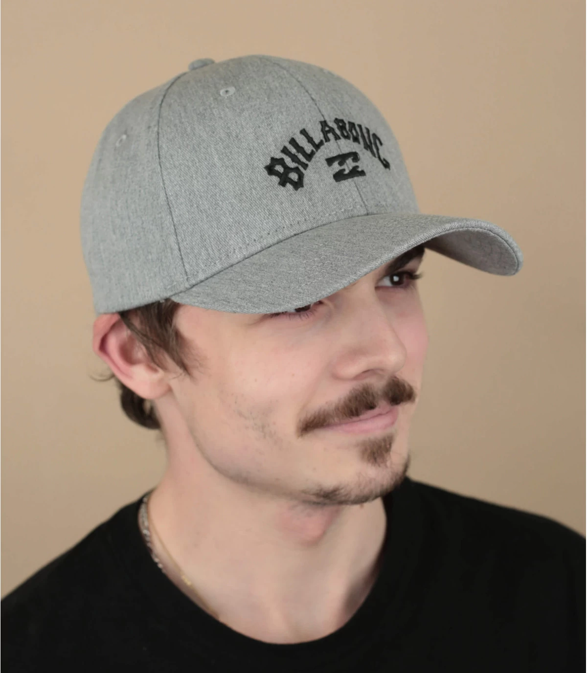 Billabong Arch Snapback Grey Heather 1 Billabong Arch Snapback Grey Heather