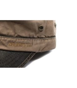 Stetson Army Cap Cotton Brown -Modehüte army cap cotton brownMilitaer20Cap20braun