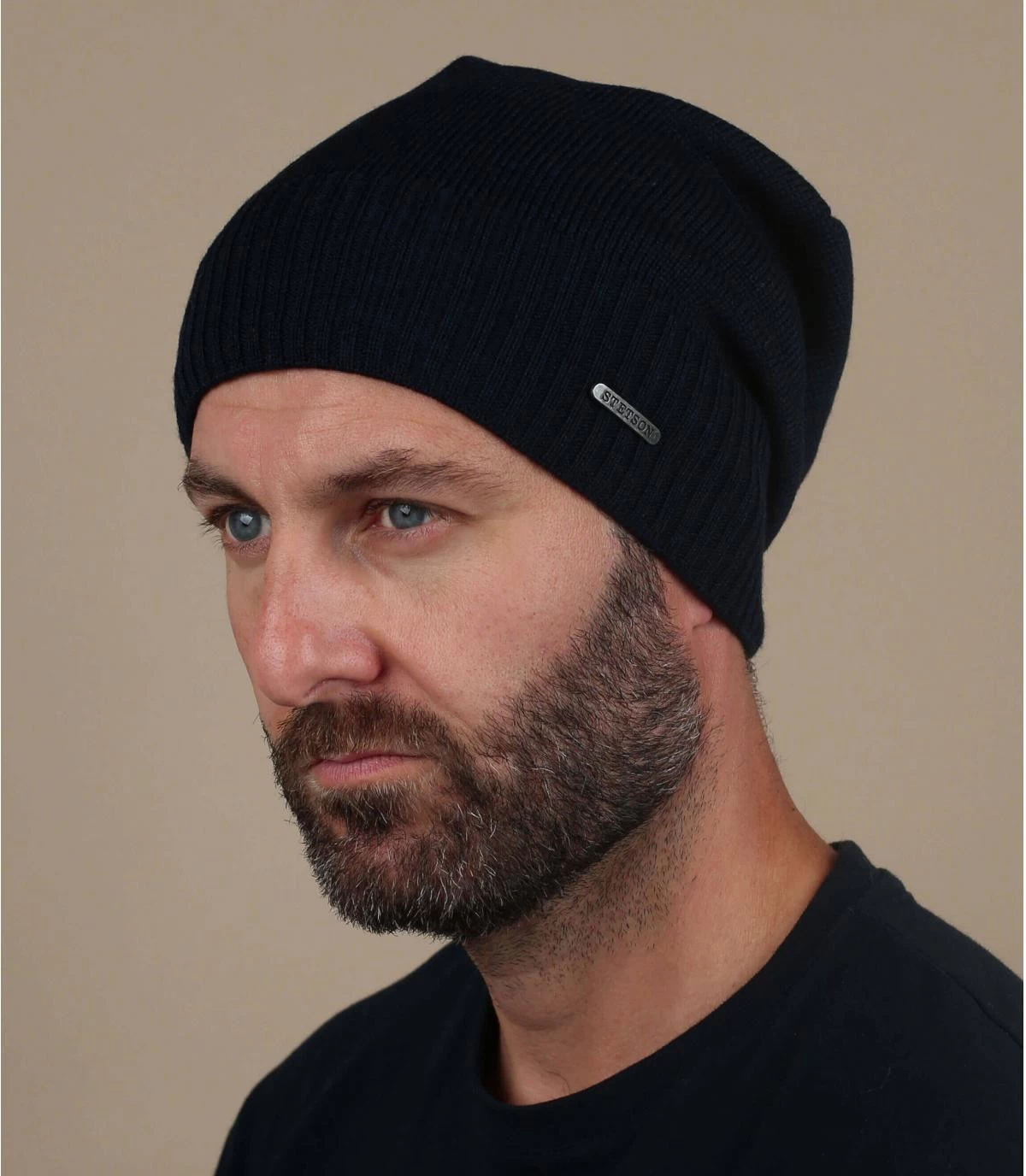 Stetson Beanie Oversized WV Navy 1 Stetson Beanie Oversized WV Navy