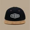 Cap Selbst Gestalten Snapback Black Suede Brown