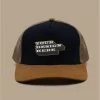 Cap Selbst Gestalten Trucker Black Suede Brown Beige