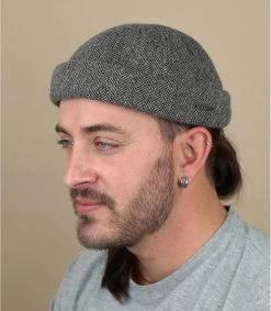 Stetson Docker Wool Grey Herringbone