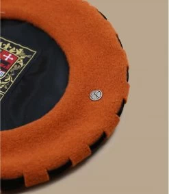 Ellie Erable -Modehüte ellie erableBaskenmuetze20orange20Hutband20gebun