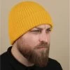 Engineered Knit Ribbed Beanie Sun Yellow