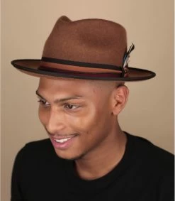 Stetson Fedora Woolfelt Mix Cognac