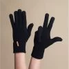 Barts Fine Gestrickte Handschuhes Schwarz