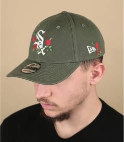 NEW ERA Flower 940 Sox Olive