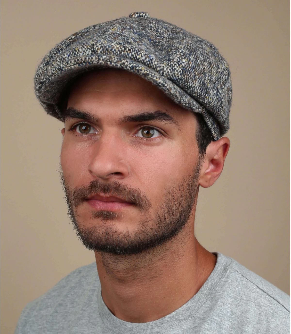 Stetson Hatteras Herringbone Wolle Bleu 1 Stetson Hatteras Herringbone Wolle Bleu