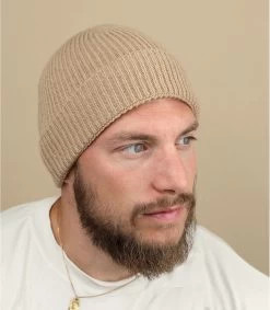 Made In France Wool Beanie Camel