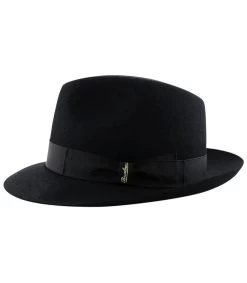 Borsalino Marengo Black Fur Felt Hat -Modehüte marengo black felt hatBorsalino20black20felt20hat20for20men