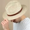 Brixton Messer Straw Fedora Natural