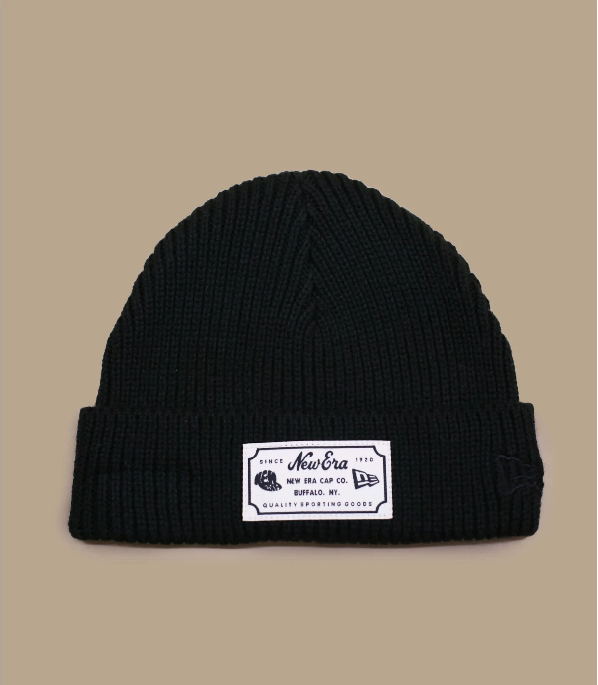 NEW ERA NE Patch Short Cuff Beanie Black 2 NEW ERA NE Patch Short Cuff Beanie Black – Bild 2