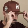 NEW ERA Patch 59Fifty NY Walnut Brown