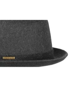 Stetson Pork Pie Baltimore Wool Grey 5 Stetson Pork Pie Baltimore Wool Grey -Modehüte pork pie baltimore wool greyPork20pie20grau20Wolle20Stetson
