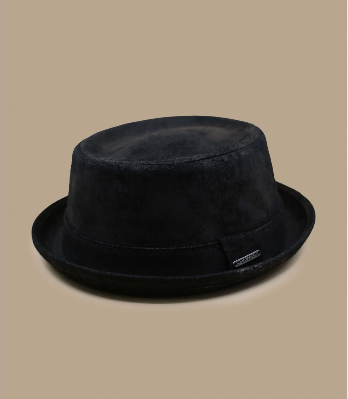 Stetson Pork Pie Flint Pigskin Black 1 Stetson Pork Pie Flint Pigskin Black