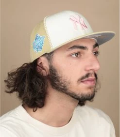 NEW ERA Seam Stitch 59Fifty Cap NY Chrome Vegas Gold