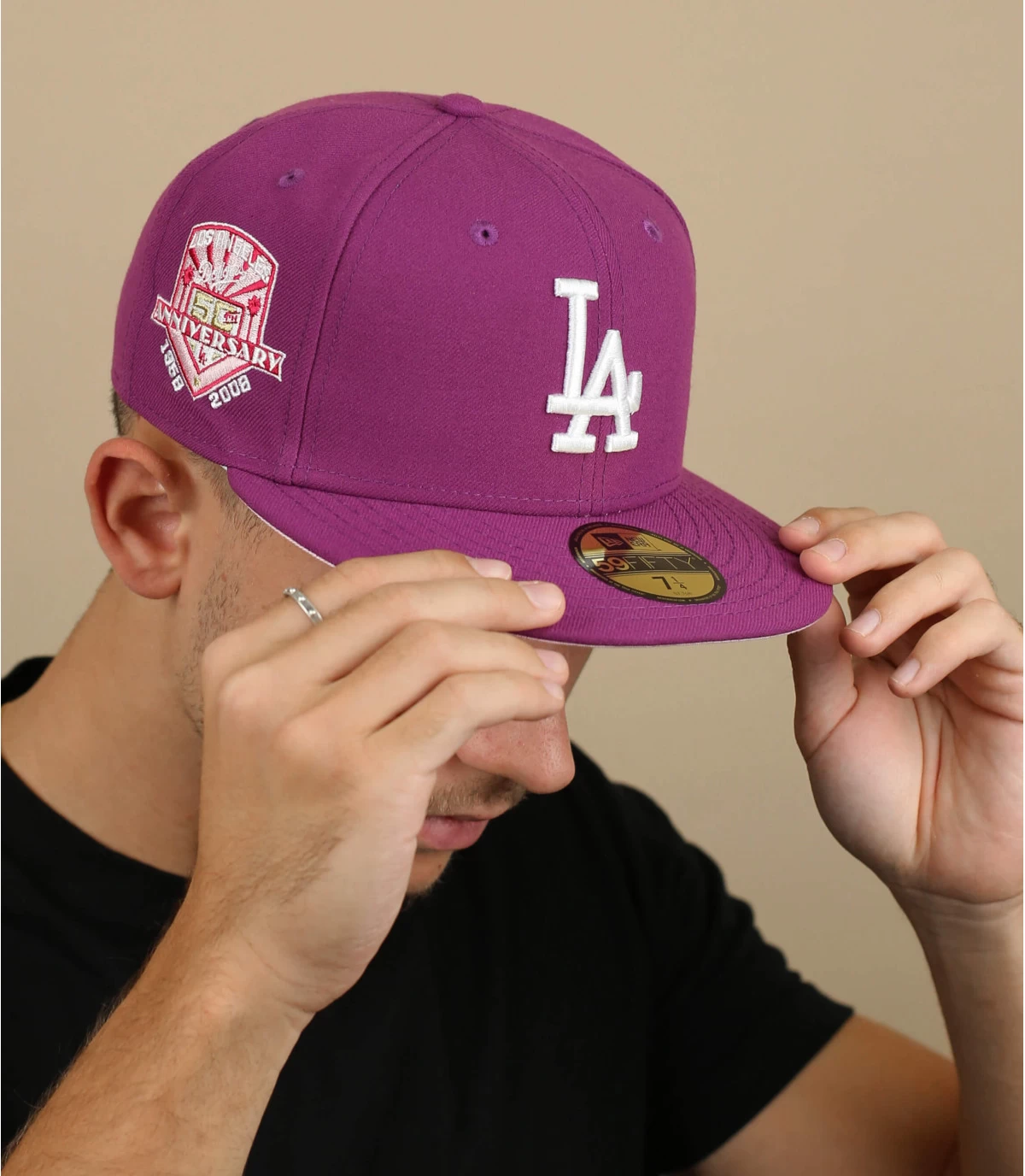 NEW ERA Side Patch 5950 LA Sparkling Grape 1 NEW ERA Side Patch 5950 LA Sparkling Grape