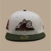 NEW ERA Side Patch 59Fifty Colorado Rockies Chrome Olive