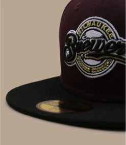 NEW ERA Side Patch 59Fifty Milwaukee Brewers Marron Black -Modehüte side patch 59fifty milwaukee brewers marron black 2