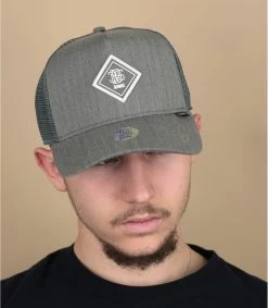 Trucker Cap HFT Fine Herringbone Grey