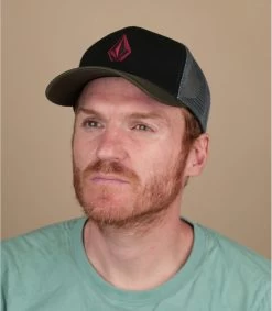 Volcom Trucker Full Stone Cheese Cap Crimson