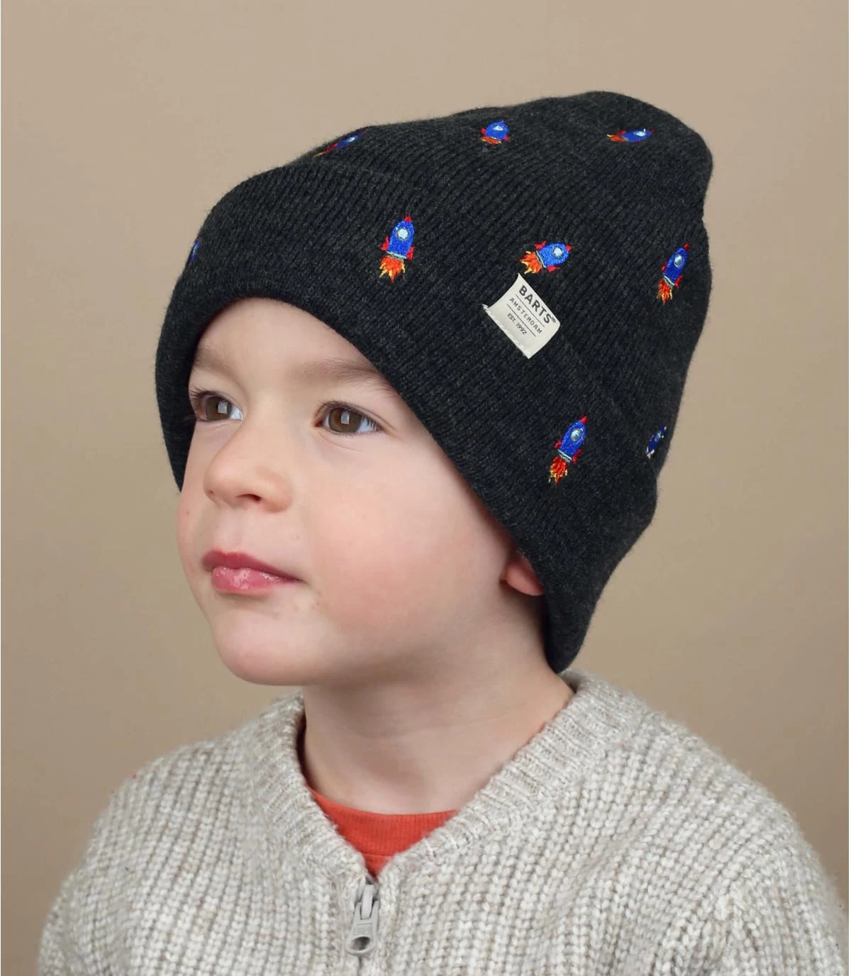 Barts Vinson Beanie Kids Dark Heather 1 Barts Vinson Beanie Kids Dark Heather